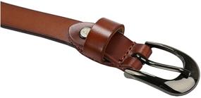 img 2 attached to Uxcell Carved Multi Hole Leather Burgundy Women's Accessories in Belts