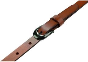 img 3 attached to Uxcell Carved Multi Hole Leather Burgundy Women's Accessories in Belts