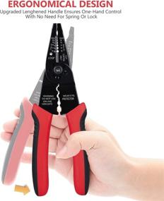 img 2 attached to 🛠️ Enhanced WGGE WG-015 Professional Crimping Tool/Multi-Tool 8-Inch Wire Stripper and Cutter (Versatile Hand Tool)