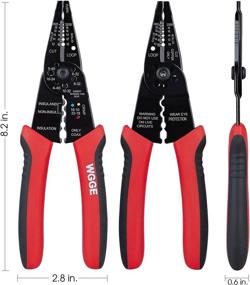 img 3 attached to 🛠️ Enhanced WGGE WG-015 Professional Crimping Tool/Multi-Tool 8-Inch Wire Stripper and Cutter (Versatile Hand Tool)