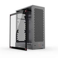 🖥️ алюминиевый корпус micro atx: башня для пк с поддержкой блока питания atx, идеально подходит для игр, дома и офиса - корпус для настольного компьютера diy. логотип