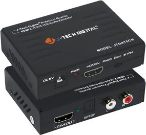 img 4 attached to 🔊 J-Tech Digital Premium Quality 1080P HDMI to HDMI + Audio Extractor Converter (SPDIF + RCA Stereo) - The Ultimate Audio Solution (JTDAT5CH)