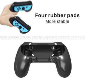 img 2 attached to 🎮 Enhanced Ergonomic YOSH Joycon Grip for Nintendo Switch – Ideal Father’s Day Gift (2 Packs)