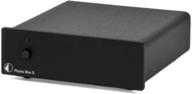 black audiophile audio component phonograph preamplifier - pro-ject phono box s (black) logo