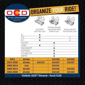 img 3 attached to 🚗 Автомобиль OCD - Органайзер центральной консоли для Ford F150 (2004-2008) (салон с переключением на полу и ведровыми сиденьями) - премиальное решение, изготовлено в США