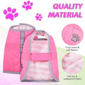 img 2 attached to 🐶 Reflective Dog Jacket with Fleece Lining - Waterproof and Windproof Winter Dog Coat - Warm Pet Vest Outfit for Small Dogs (Size S)