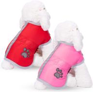 🐶 reflective dog jacket with fleece lining - waterproof and windproof winter dog coat - warm pet vest outfit for small dogs (size s) логотип