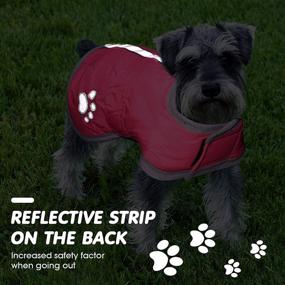 img 1 attached to 🐶 Reflective Dog Jacket with Fleece Lining - Waterproof and Windproof Winter Dog Coat - Warm Pet Vest Outfit for Small Dogs (Size S)