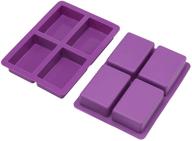 🧼 large rectangle silicone soap mold, durable and thick mold for soap making (2pack) logo