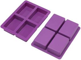 img 4 attached to 🧼 Large Rectangle Silicone Soap Mold, Durable and Thick Mold for Soap Making (2Pack)