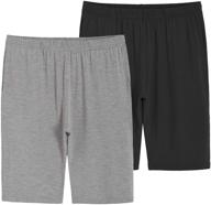 🩳 premium latuza boys' bamboo viscose knit shorts - pack of 2 with convenient pockets logo