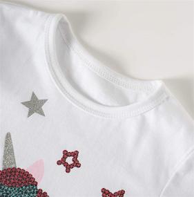 img 1 attached to 🦄 EULLA Toddler Girls Unicorn T-Shirt: Soft Cotton Short-Sleeve Shirt for Ultra Comfort and Style