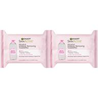 🌿 garnier skinactive micellar cleansing wipes, gentle makeup remover for all skin types, 25 count, 2 pack logo