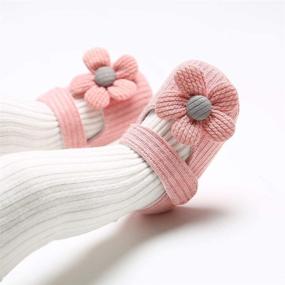 img 3 attached to 👶 Ohwawadi Infant Baby Boys Girls Cozy Fleece Booties: Soft Bottom Cartoon Socks for Warm & Snuggly Newborn Crib Shoes