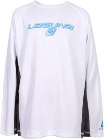 img 4 attached to Laguna Boys Crewneck Rashguard Swim Sun Tee Shirt: Loose Fit, Long Sleeve, UPF 50+