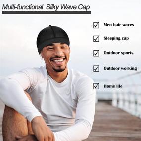 img 2 attached to 4-Piece Elastic Satin Wave Caps for 360, 540, 720 Waves - Ideal for Athletes, Hip-Hop Enthusiasts, and More