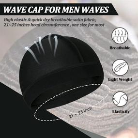 img 3 attached to 4-Piece Elastic Satin Wave Caps for 360, 540, 720 Waves - Ideal for Athletes, Hip-Hop Enthusiasts, and More