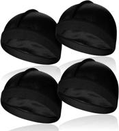 4-piece elastic satin wave caps for 360, 540, 720 waves - ideal for athletes, hip-hop enthusiasts, and more logo