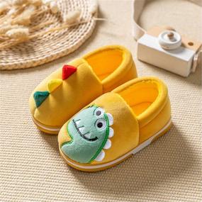 img 3 attached to YUKTOPA Dinosaur Slippers Non 🦖 Slip Boys' Shoes for Bedroom and More