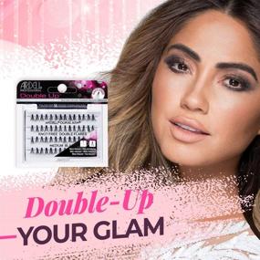 img 2 attached to 👁️ Ardell Double Up Individuals Knot-Free Medium Black False Eyelashes (4 Pack)