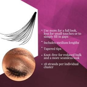 img 1 attached to 👁️ Ardell Double Up Individuals Knot-Free Medium Black False Eyelashes (4 Pack)