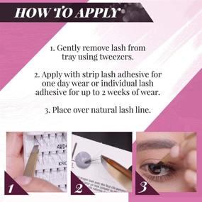 img 3 attached to 👁️ Ardell Double Up Individuals Knot-Free Medium Black False Eyelashes (4 Pack)