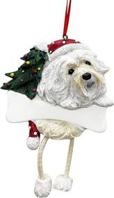 img 4 attached to 🐶 Havanese Dangling Legs Ornament: Hand Painted & Easily Personalized Christmas Decor for Havanese Lovers