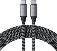 satechi 100w кабель зарядки usb-c to usb-c - совместим с macbook pro, ipad pro, macbook air - 6.5 футов (2 метра) логотип