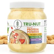 🥜 tru-nut organic peanut butter protein powder - plant-based, vegan, dairy-free, gluten-free, non-gmo, natural protein powder 30oz logo