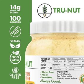 img 3 attached to 🥜 Tru-Nut Organic Peanut Butter Protein Powder - Plant-Based, Vegan, Dairy-Free, Gluten-Free, Non-GMO, Natural Protein Powder 30oz