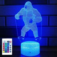 hllkyylf baby gorilla gifts: 16 color changing kids lamp with touch and remote control - gorilla toys light for home decor or birthday gifts for baby logo