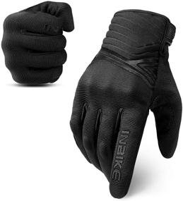 img 4 attached to INBIKE Breathable Mesh Motorcycle Gloves with Touchscreen and Enhanced Protection: TPR Palm Pad and Hard Knuckles