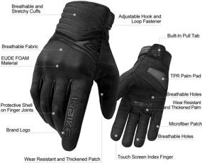 img 3 attached to INBIKE Breathable Mesh Motorcycle Gloves with Touchscreen and Enhanced Protection: TPR Palm Pad and Hard Knuckles