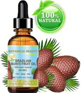 🌿 buriti fruit oil brazilian - 100% pure, natural, and refined undiluted cold pressed carrier oil - for face, body, hair, lip, and nail care - 0.5 fl oz / 15 ml - one of the richest natural sources of vitamin a, e, and c - sourced from the amazon rainforest by botanical beauty logo