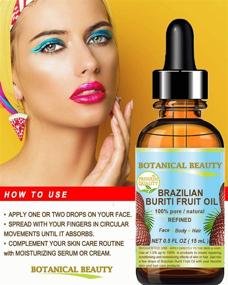 img 1 attached to 🌿 BURITI FRUIT OIL Brazilian - 100% Pure, Natural, and REFINED Undiluted Cold Pressed Carrier Oil - For Face, Body, Hair, Lip, and Nail Care - 0.5 fl oz / 15 ml - One of the Richest Natural Sources of Vitamin A, E, and C - Sourced from the Amazon Rainforest by Botanical Beauty