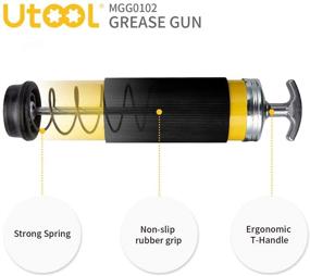 img 2 attached to 🔫 Набор высокого давления для смазки UTOOL - пистолет с насосом, 7000 PSI, 14 унций, гибкий шланг, соединители, продление и насадка включены