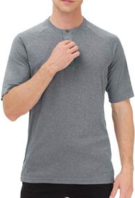 img 1 attached to Sleeve Henley Outdoor Performance T Shirt