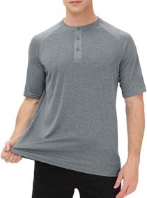 img 4 attached to Sleeve Henley Outdoor Performance T Shirt
