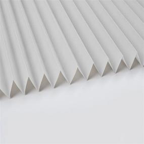 img 2 attached to 🌞 SUNFREE 3 Pack Temporary Blinds: Cordless Pleated Window Shades, Light Filtering Fabric Shade – Easy to Install & Cut, 36"x72"-3 Pack, White