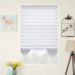 img 4 attached to 🌞 SUNFREE 3 Pack Temporary Blinds: Cordless Pleated Window Shades, Light Filtering Fabric Shade – Easy to Install & Cut, 36"x72"-3 Pack, White