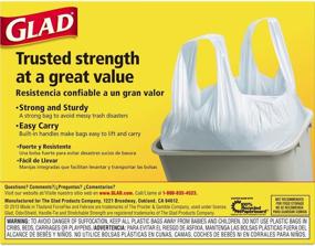 img 2 attached to 🗑️ Glad Tall Kitchen Handle-tie Trash Bags - 13 Gallon White Trash Bag - 50 Count (package May Vary): Convenient and Reliable Waste Management Solution