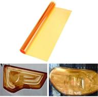 🍊 12 x 48 inches self-adhesive orange vinyl film for diyah headlight, tail lights, and fog lights tint logo