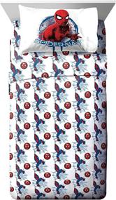 img 4 attached to 🕷️ Marvel Spiderman Wall Crawler Twin Sheet Set: 3-Piece Bedding Bundle