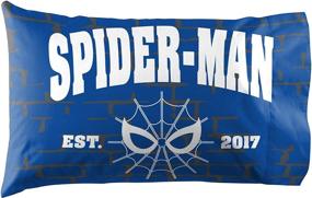 img 1 attached to 🕷️ Marvel Spiderman Wall Crawler Twin Sheet Set: 3-Piece Bedding Bundle