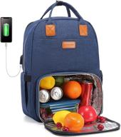 🎒 ultimate 4-in-1 lunch backpack: insulated cooler, laptop & lunch box bag, ideal for school, work, and travel - for women and men logo