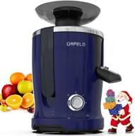 🧃 centrifugal juicer with non-drip function, orfeld juicer machines 3" wide feed chute, easy clean extractor juicers + brush, bpa-free compact juicer for fruits & vegetables (blue) логотип