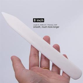 img 2 attached to 📏 Genuine Bone Folder by VENCINK - 8 Inch Natural Origami Paper Creaser Tool for Leather, Cards, DIY Handmade Bookbinding - Scoring, Folding, Burnishing, Shaping & Creasing