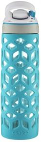 img 3 attached to 🚰 Contigo Autospout Straw Ashland Glass Water Bottle, 20 oz., Scuba - Stay Hydrated in Style