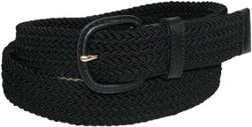 img 1 attached to 👖 Stylish Men's Elastic Belt: Aquarius Black 34 36 - Versatile Accessory