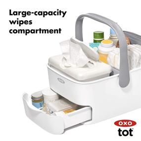 img 1 attached to OXO Tot Diaper Caddy with Changing Mat for Ultimate Convenience and Organization